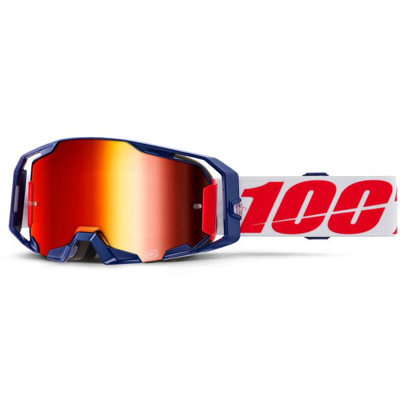 Óculos Off road 100% Armatic Mach Z- cristal espelho vermelho