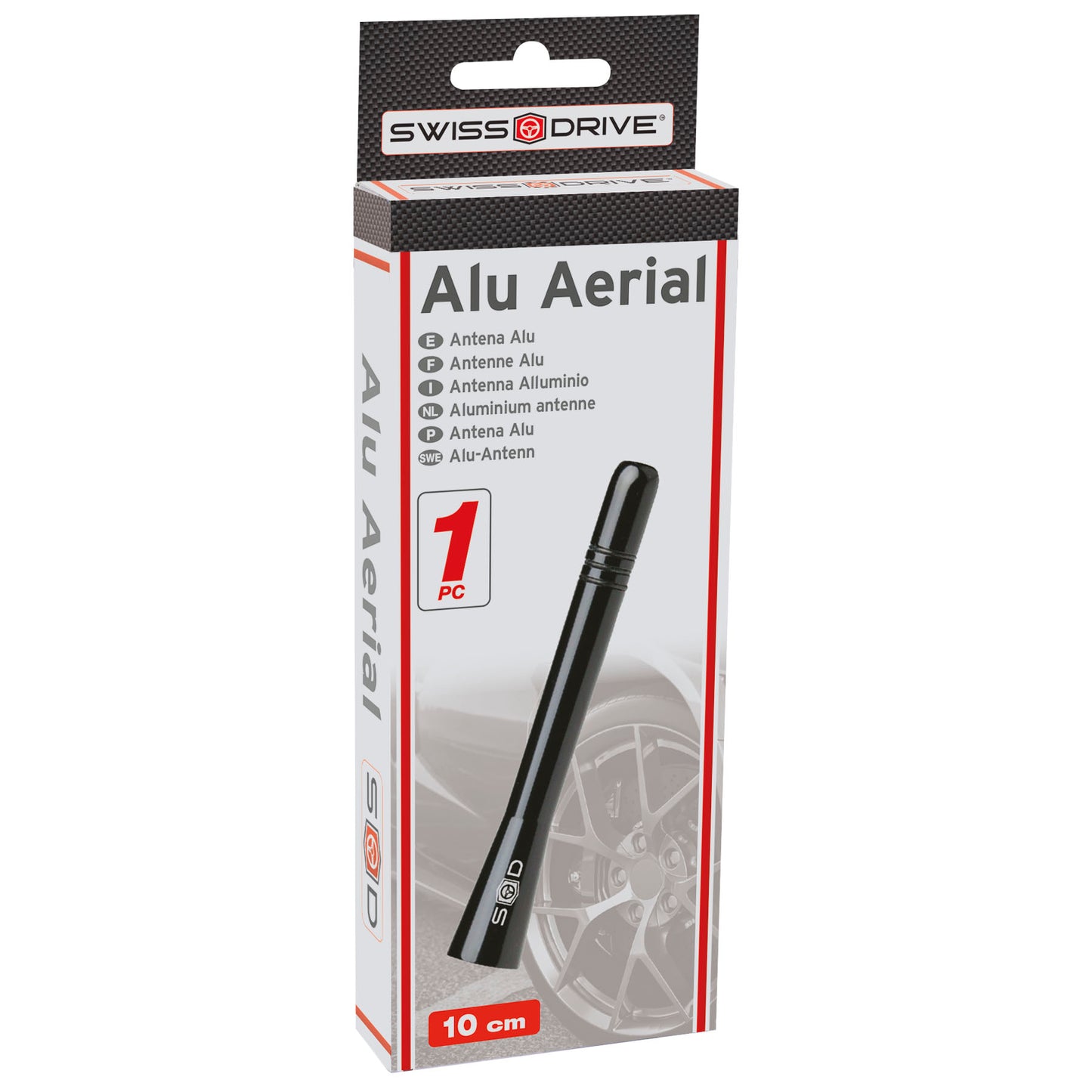 Antena Automóvel em Alumínio Universal "Viper " Preta