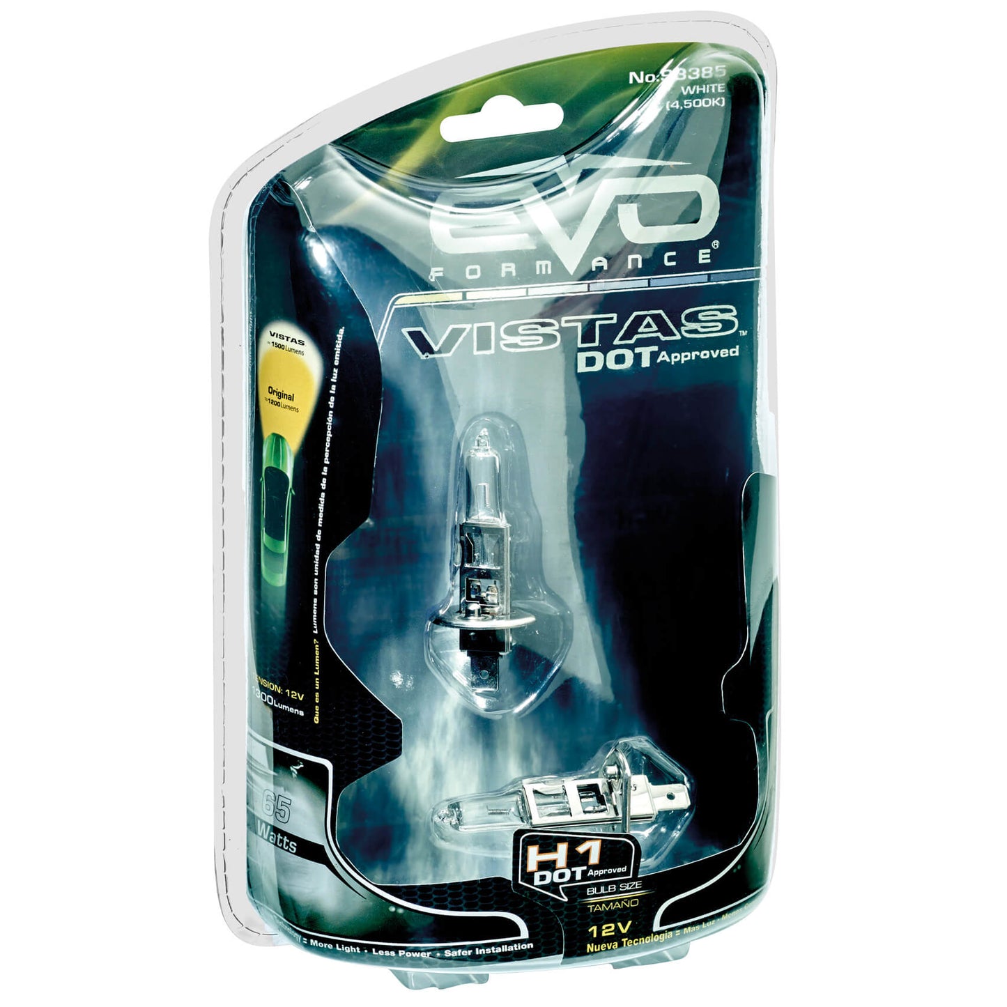 Lâmpadas EVO Vistas H1 12V 55W 3200K 2 UND + 2 Lâmpadas T10 Bulbs