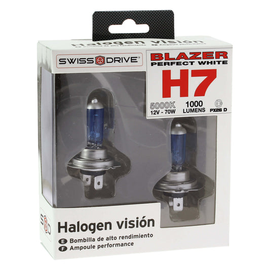 Lâmpadas Luz Xénon CAR + BLAZER H7 12V 80W 5000K Base PX26D 2 Peças
