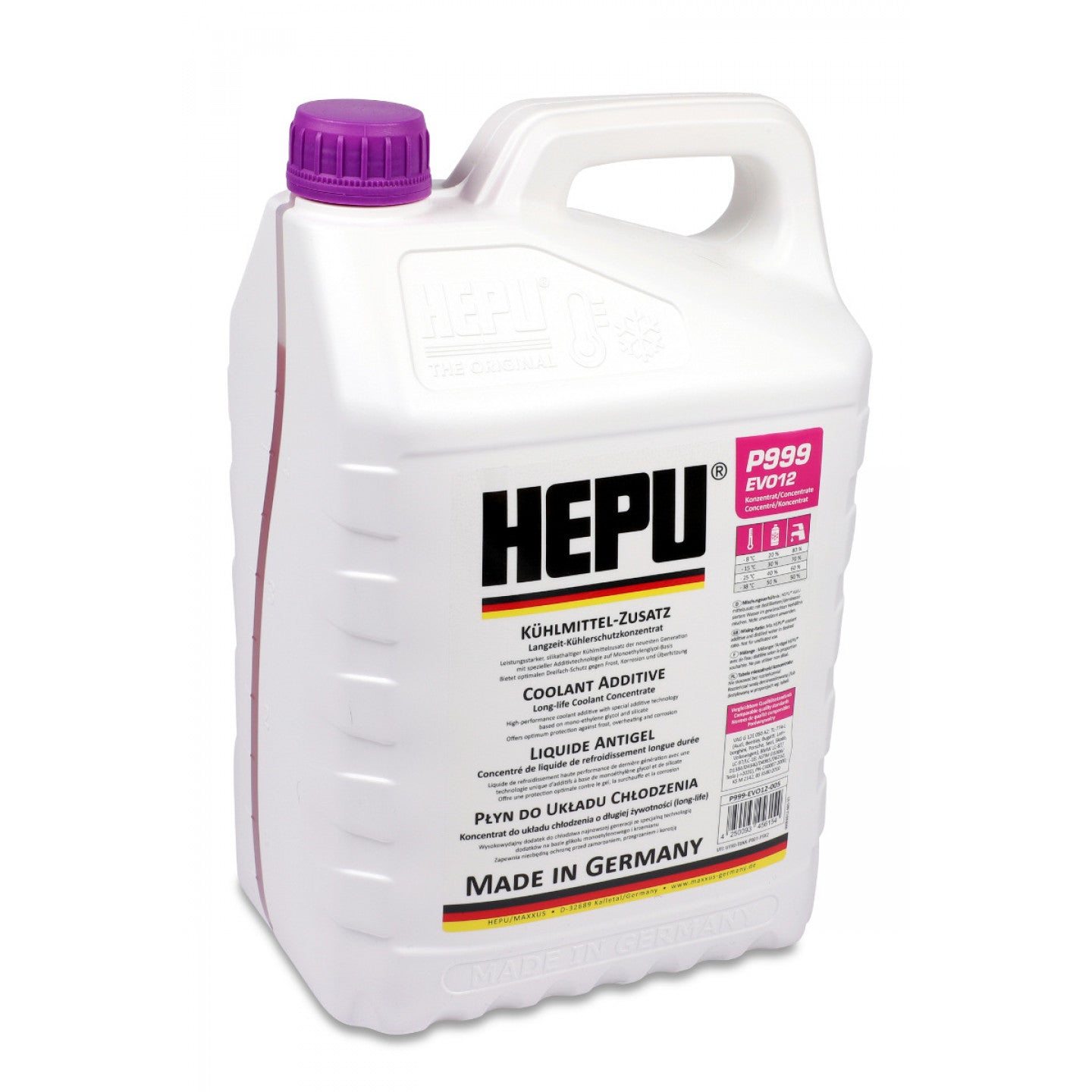 ANTI-CONGELANTE HEPU G12 EVO 5 LT. VAG