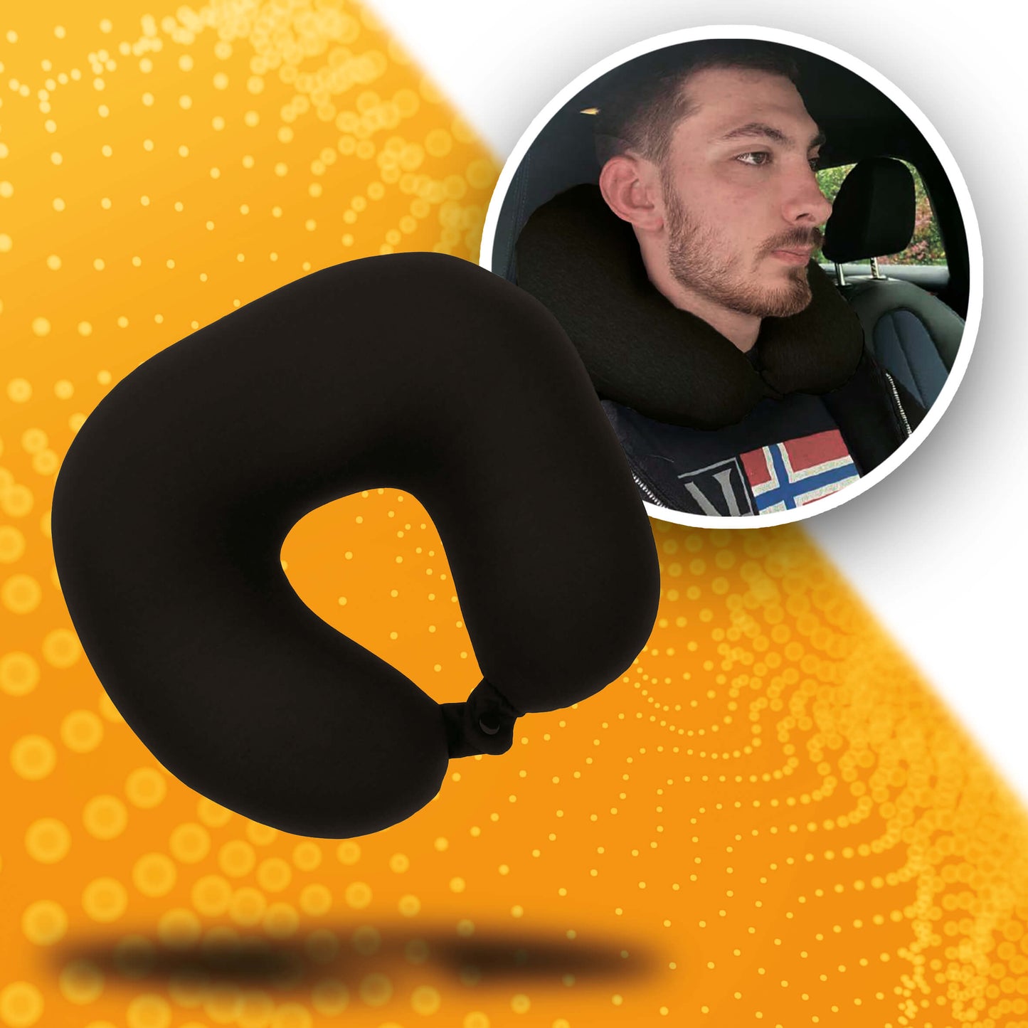 Almofada HAPPY CONFORT para Pescoço Adulto cor preta