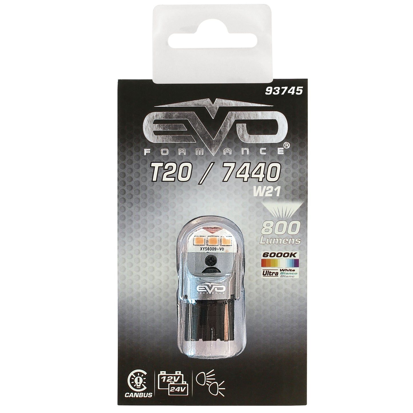 Lâmpada CANBUS Replacement Bulbs LED EVO T20/ 7440 600L 5/21W 12/24V Base 360º Branco 1 PC