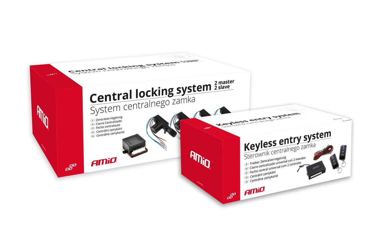 Fecho Central Automóvel AMIO 4 PORTAS com 2 Comandos