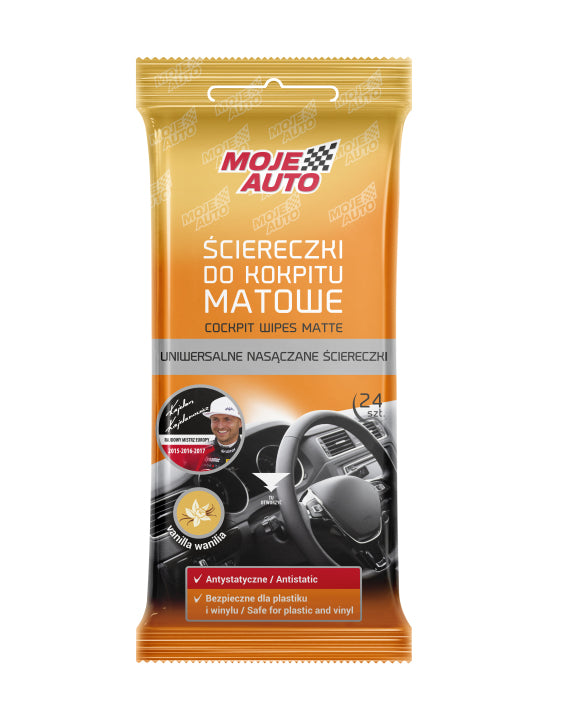 Toalhitas para Tablier MATE MOJE AUTO Fragrância a BAUNILHA 24 Unidades