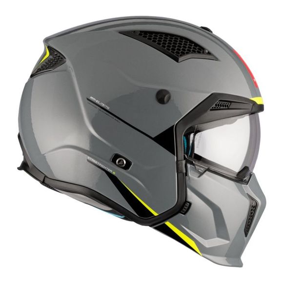 Casco Jet MT Helmets Street fighter SV Solid A22 Gris Brillo