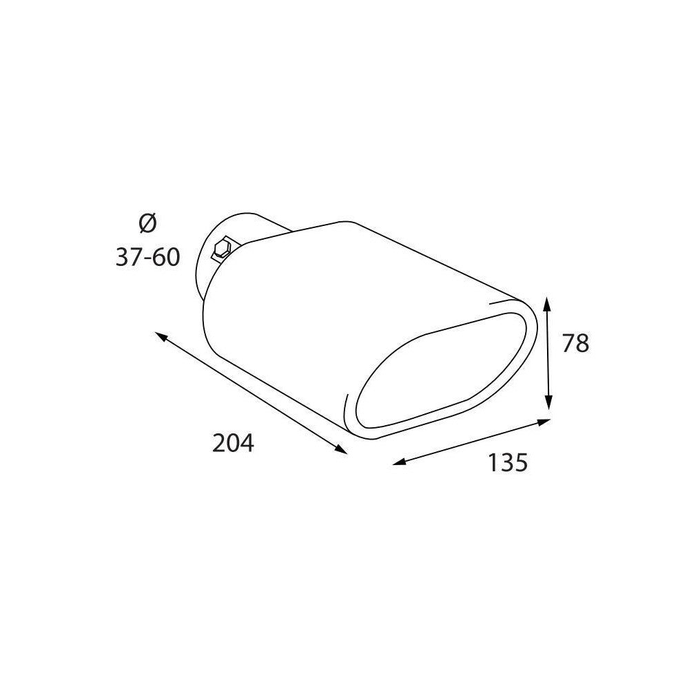 Ponteira de Escape Universal Auto LAMPA T-75 D:37-60MM