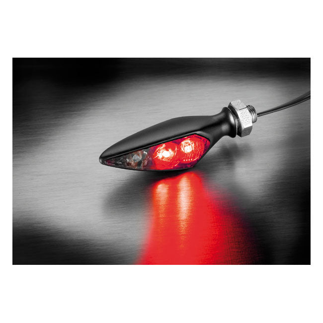 Pisca Moto + luz presença + luz stop Kellermann, Rhombus S DF Dark. Combinação 3-1. Preto. RR