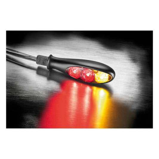 Piscas Moto LED Kellermann, Micro S DF Escuro. Combinação de luz traseira/pisca/ presença 3-1