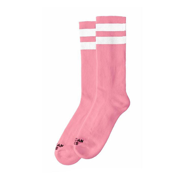 American Socks Mid high Bubblegum duplo listrado branco