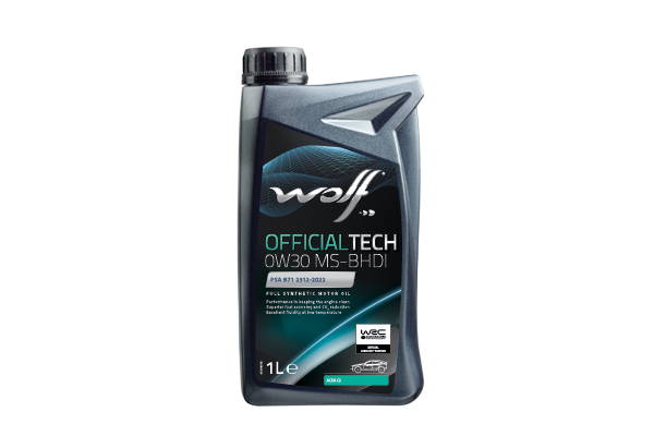 Oleo Motor Auto WOLF OFFICIALTECH 0W30 MS-BHDI 1L