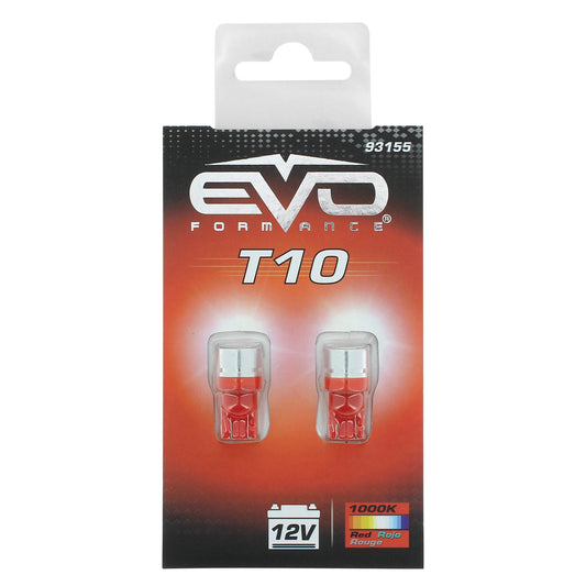 Lâmpada Led EVO 1W 12V T10 Vermelho 2 PCS