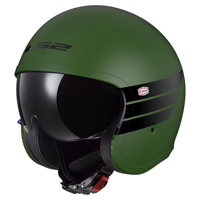 Capacete LS2 Spitfire II Retro verde militar