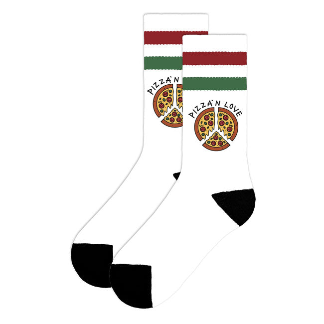 American Socks Mid High Pizza'n Love meias brancas