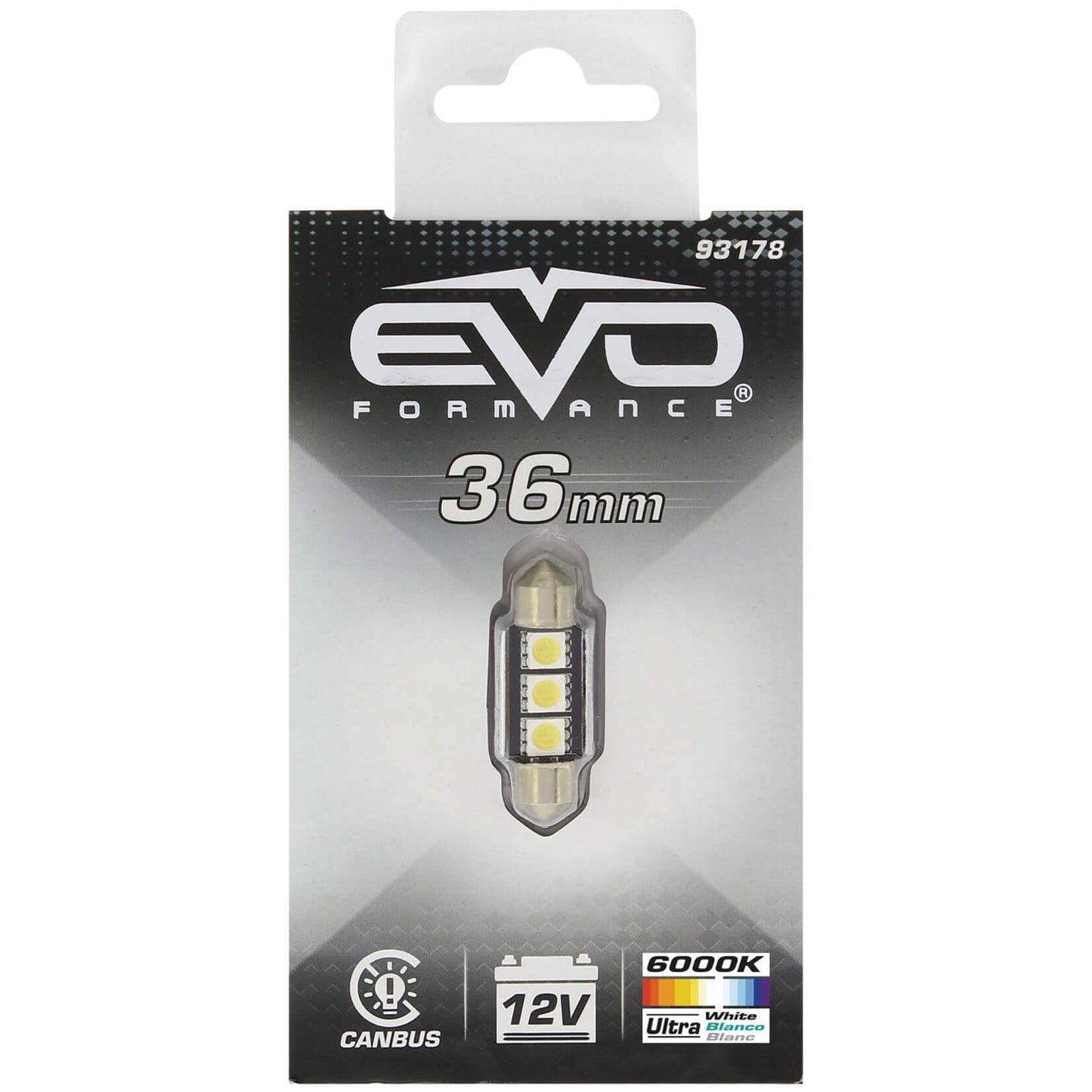 Lâmpada C5W EVO C/6 Leds Ultra Luminosa 12V SV8.5 36mm