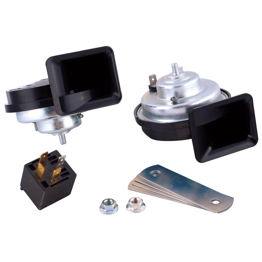 Jogo de Buzinas dupla som Alpex sem tampa CAR + 12V 8 Amp