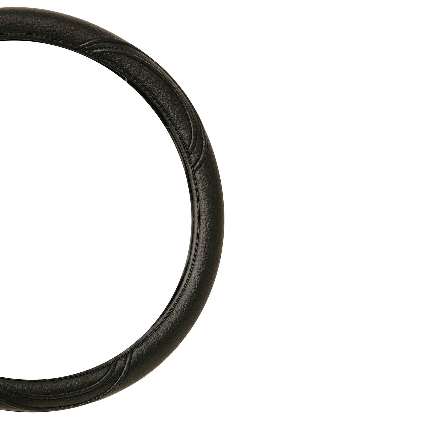 Capa de Volante AUTO "CAR+ " PVC Preta para Carrinhas Tamanho L 42 cm