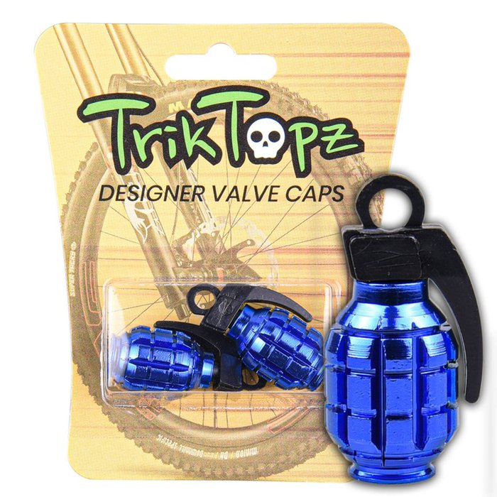 Trik Topz, tampas de Válvula de Granada de mão. Azul