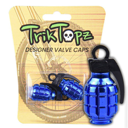 Trik Topz, tampas de Válvula de Granada de mão. Azul