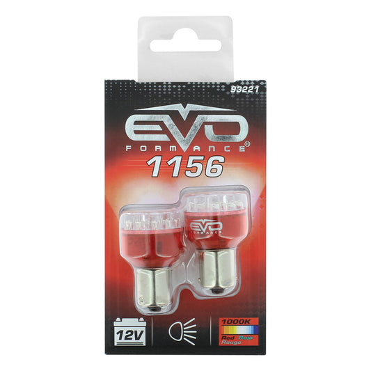 Lâmpada EVO C/ Leds 1156 BA15S 12V Vermelho 2 UND
