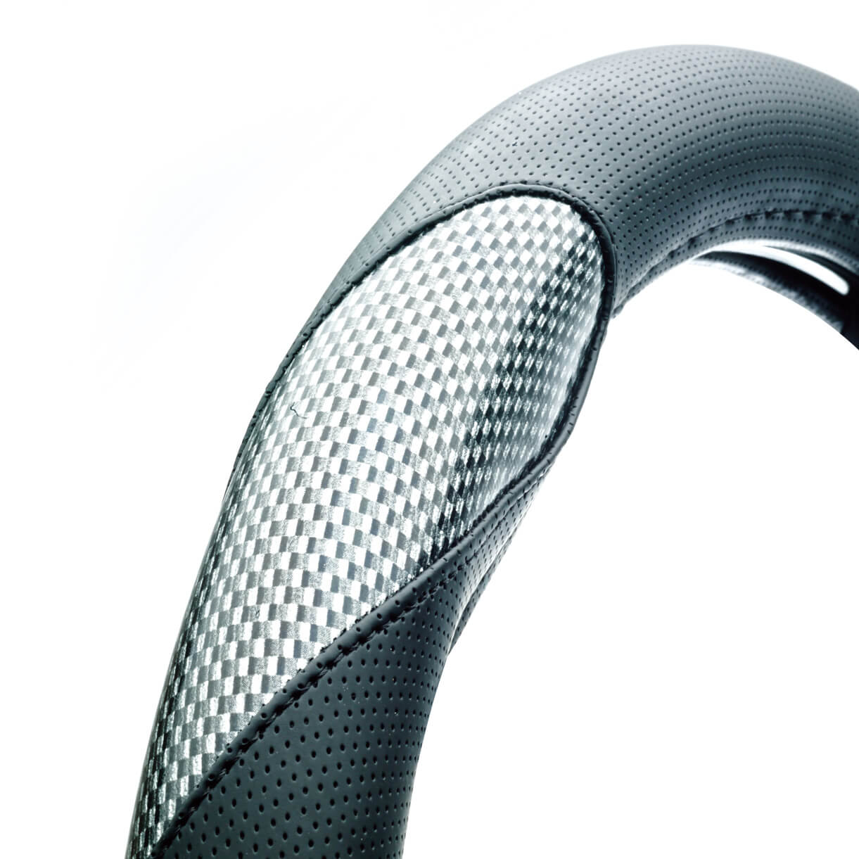 Capa de Volante AUTO " RACE SPORT" cor Negra/ Carbono Tamanho M 37-39 cm