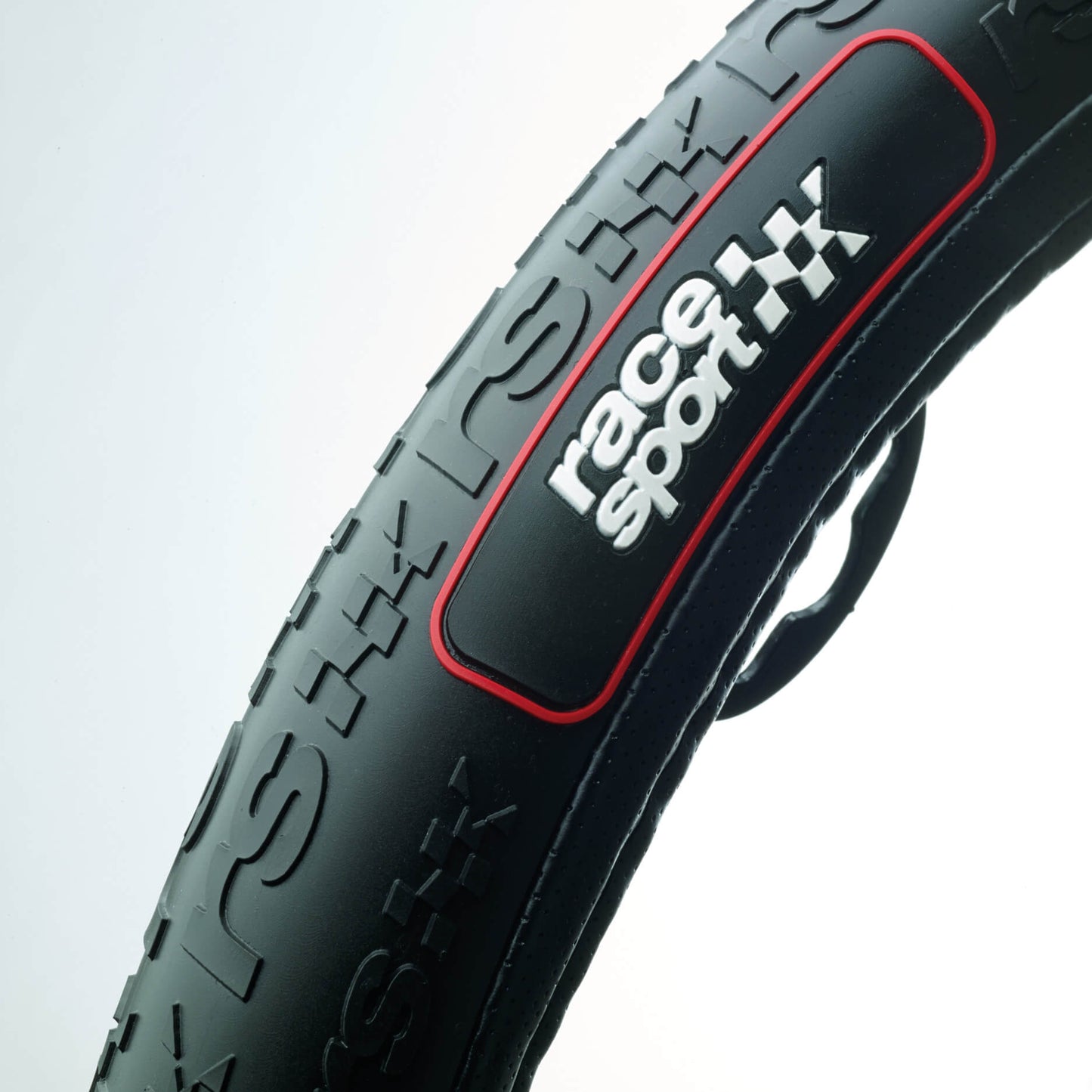 Capa de Volante AUTO " RACE SPORT" cor Negra/ Vermelha Carbono Tamanho M 37-39 cm