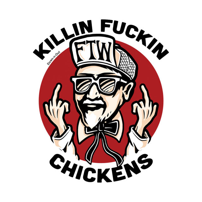 Adesivo Down-n-Out sendo frito