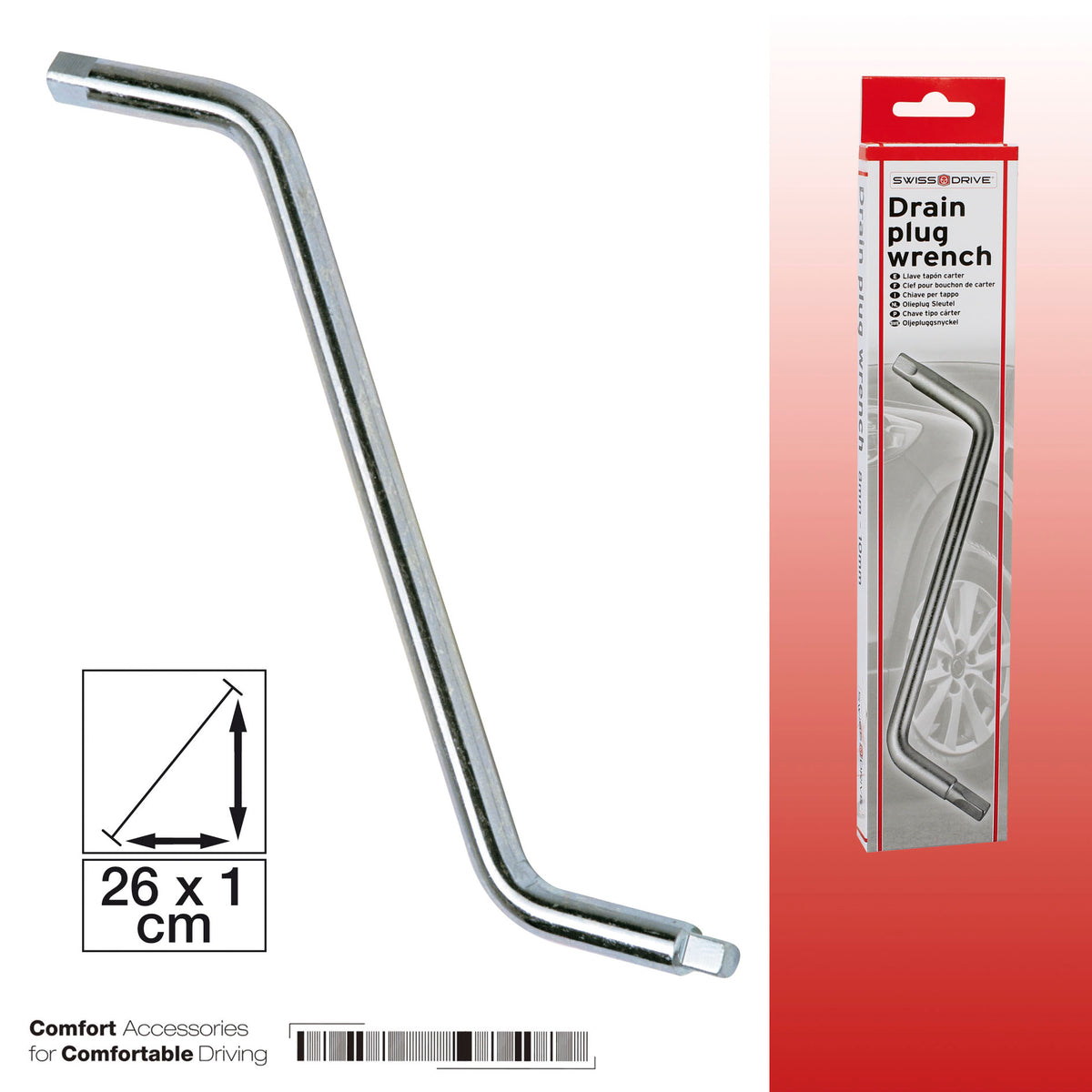 Chave Bujão de Carter SWISS DRIVE Quadrada 8-10 mm