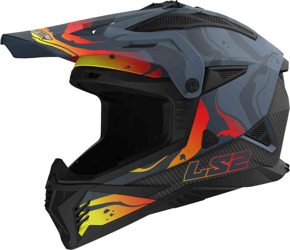 Capacete Cruzado LS2 MX708 Fast II Wash Cinza Fosco