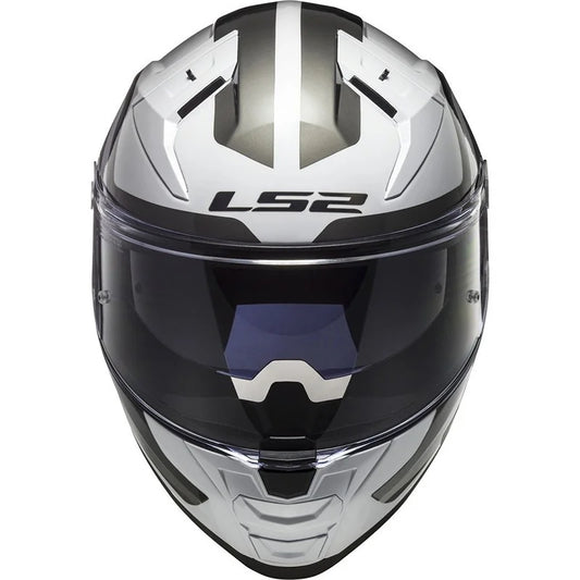 Capacete Integral LS2 FF811 Vector II Splitter Branco-Titânio-Prata