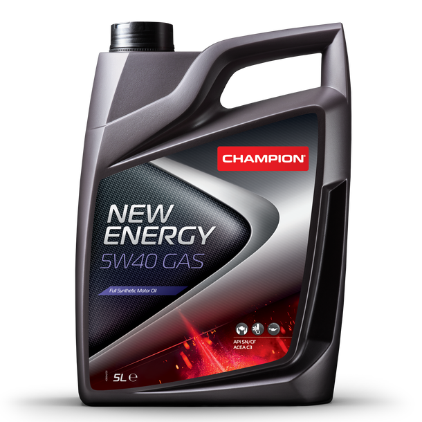 Óleo Motor Auto CHAMPION NEW ENERGY 5W40 GAS 1L