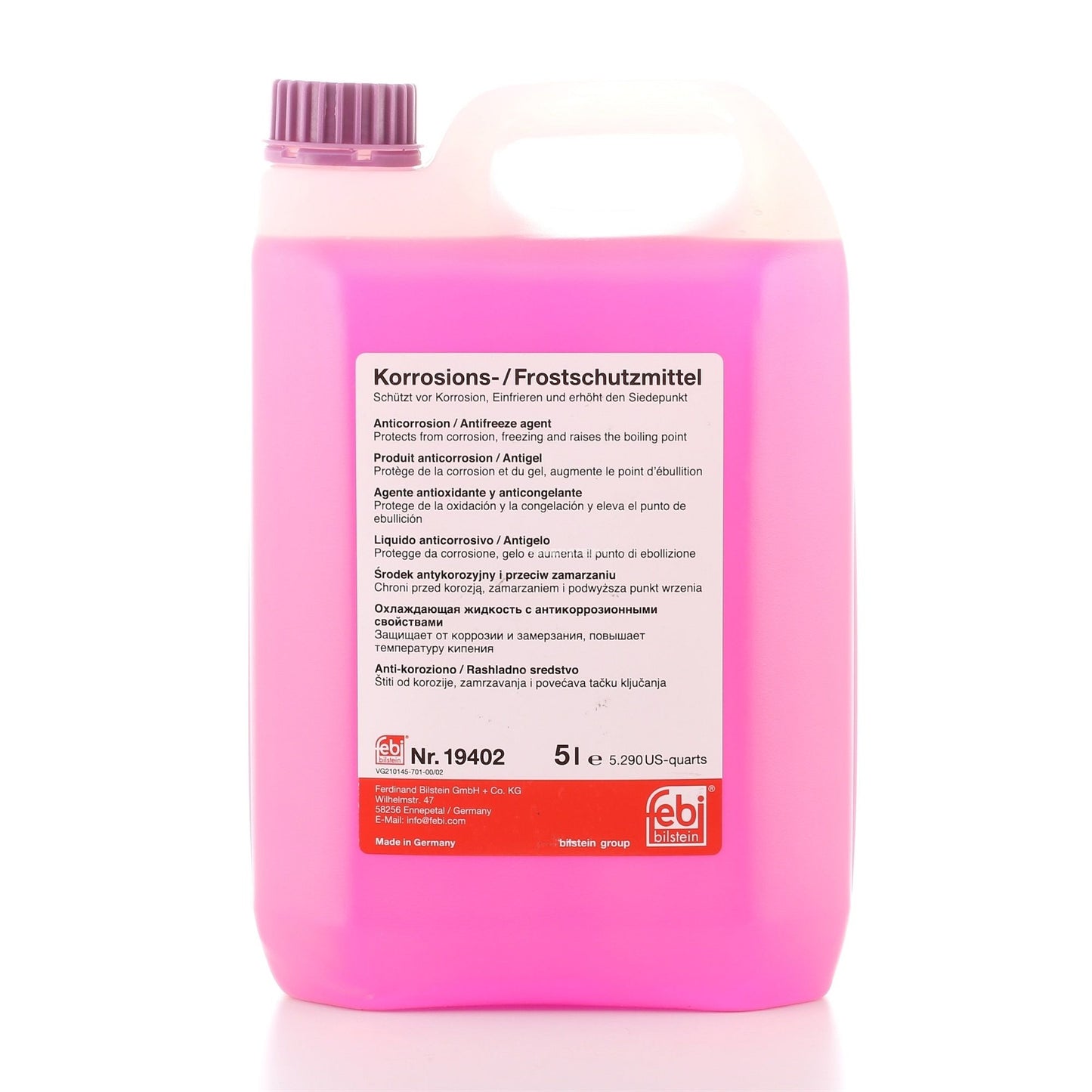 ANTI-CONGELANTE LILAS FEBI (G12 PLUS) 5 LT.