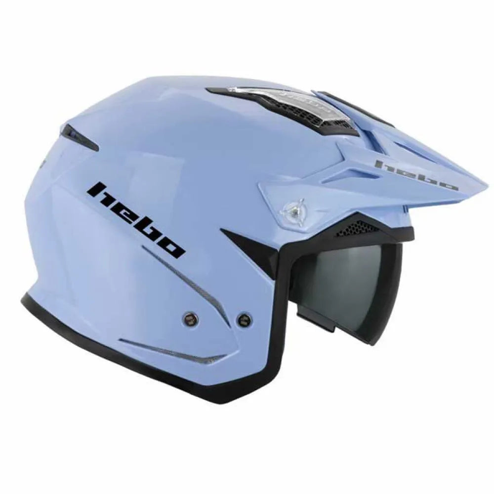 Hebo Zone 5 Capacete de Trial monocromático - azul