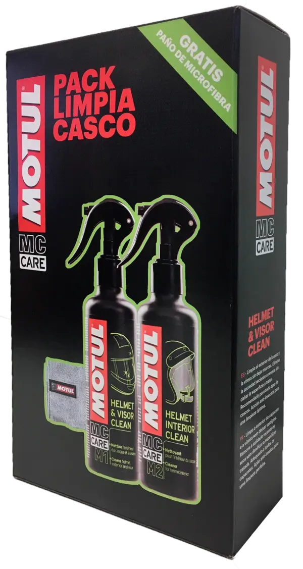 PACK LIMPEZA CAPACETES MOTUL (M1 + M2)