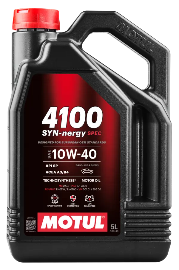 Oleo Motor Auto MOTUL 4100 SYN-NERGY SPEC 10W-40 5L