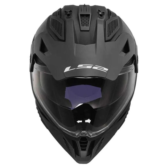 LS2 MX702 Pioneer II Capacete Cruzado Sólido - Preto Fosco