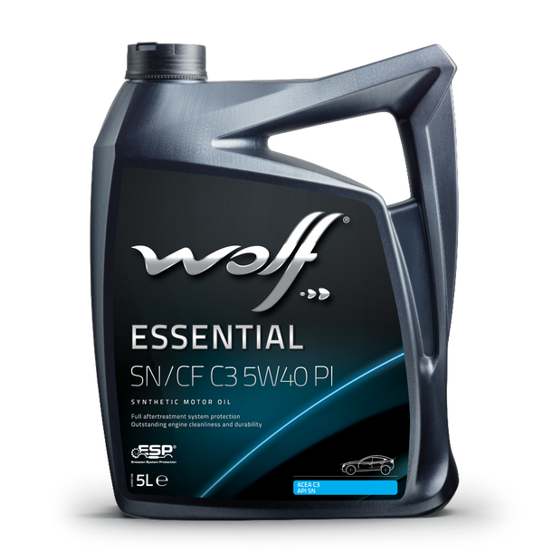 Oleo Motor Auto WOLF ESSENTIAL SN/CF C3 5W40 PI 5L