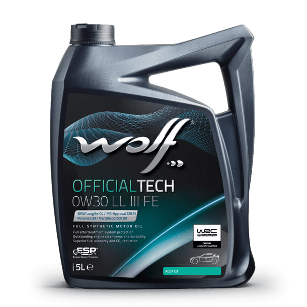 OLEO MOTOR AUTO WOLF OFFICIALTECH 0W30 LL III FE 5L