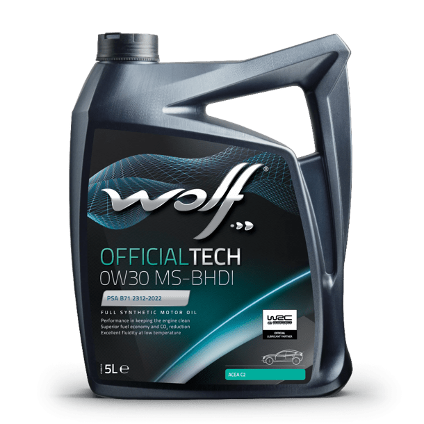 OLEO MOTOR AUTO WOLF OFFICIALTECH 0W30 MS-BHDI 5L