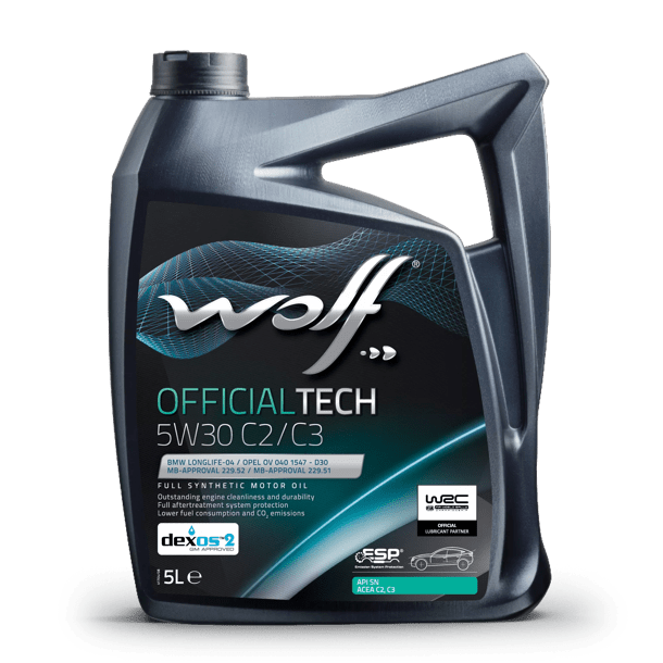 OLEO MOTOR AUTO WOLF OFFICIALTECH 5W30 C2/C3 5L
