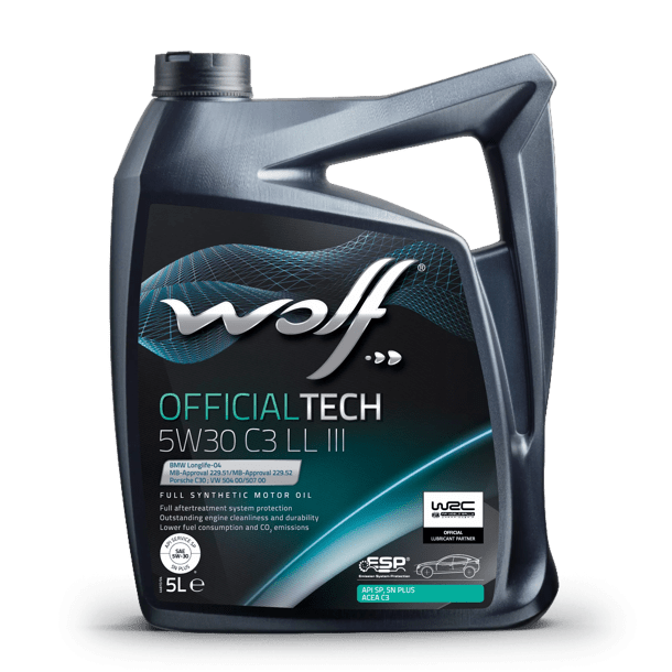 OLEO MOTOR AUTO WOLF OFFICIALTECH 5W30 C3 LL III 5L