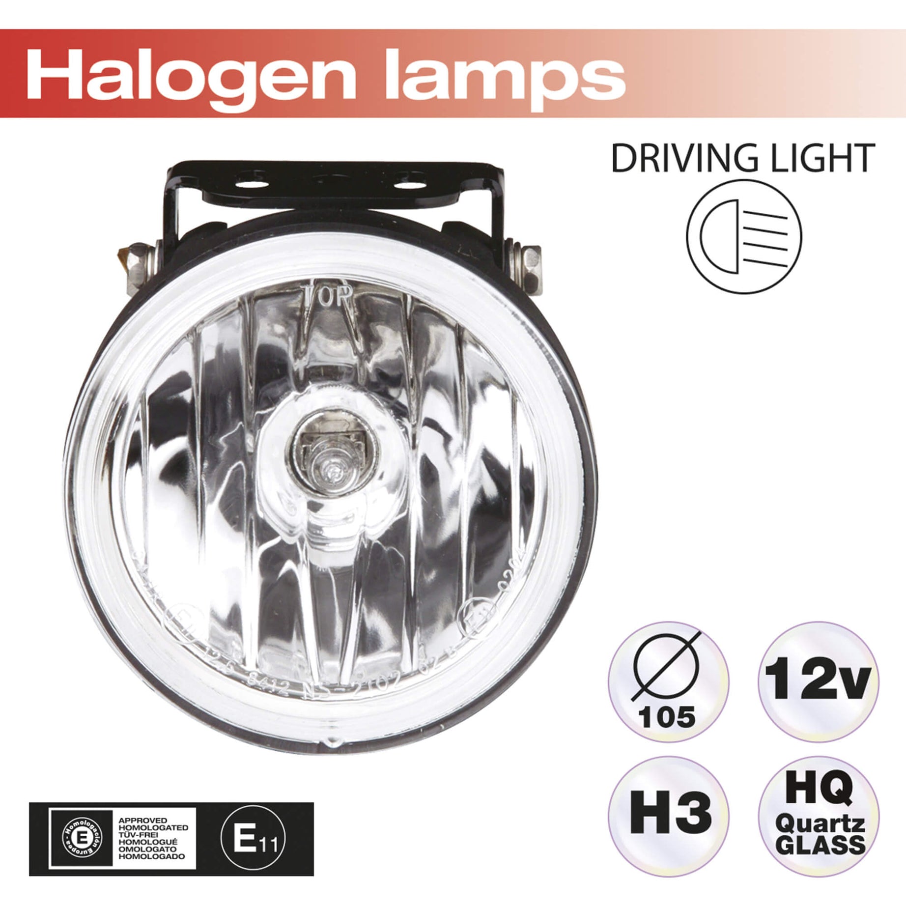 Faróis Redondos de Longo Alcance Compact RACE SPORT