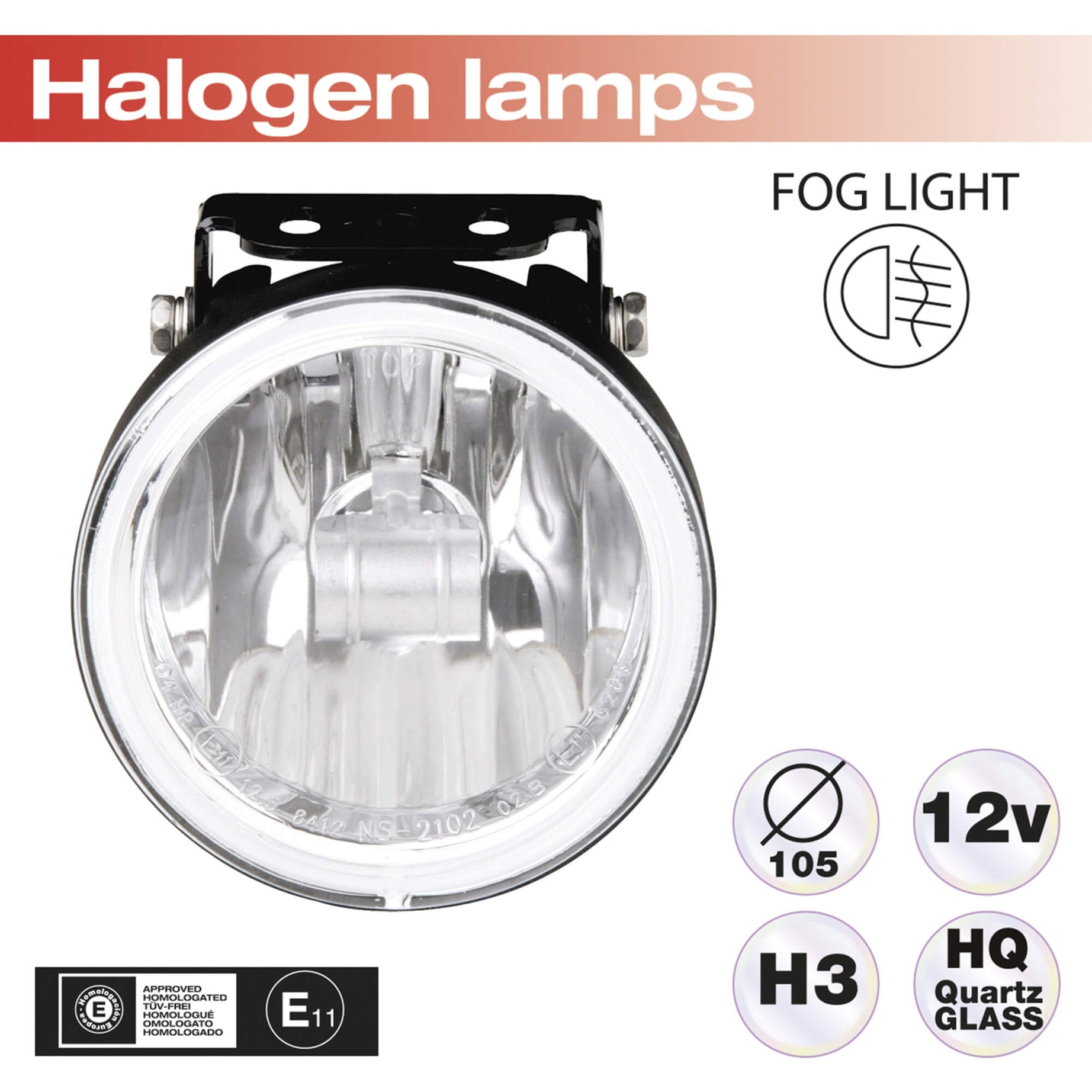 Faróis Redondos Compact Nevoeiro Brancos RACE SPORT