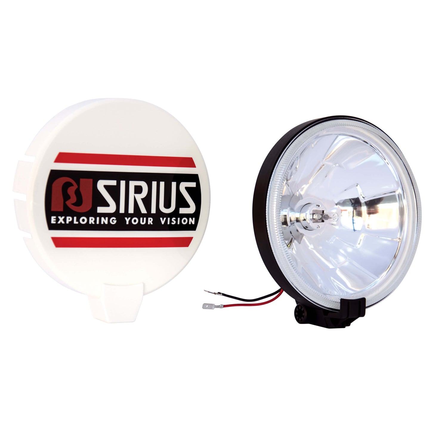 Farol Redondo Longo Alcance H3 12V 55W NS-2100B-C Negro - Cristal CAR +  1PC