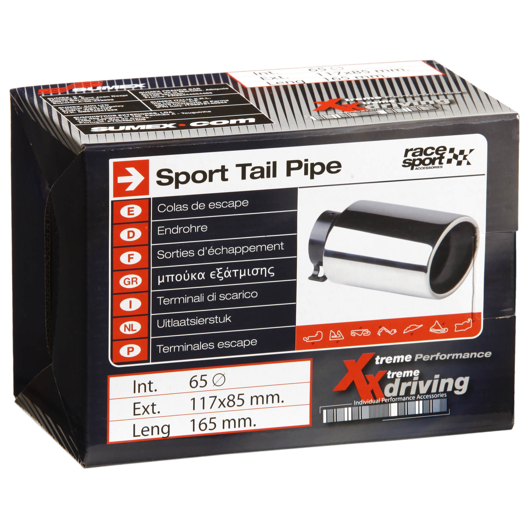 Ponteira de Escape inox RACE SPORT DTM-1 Oval