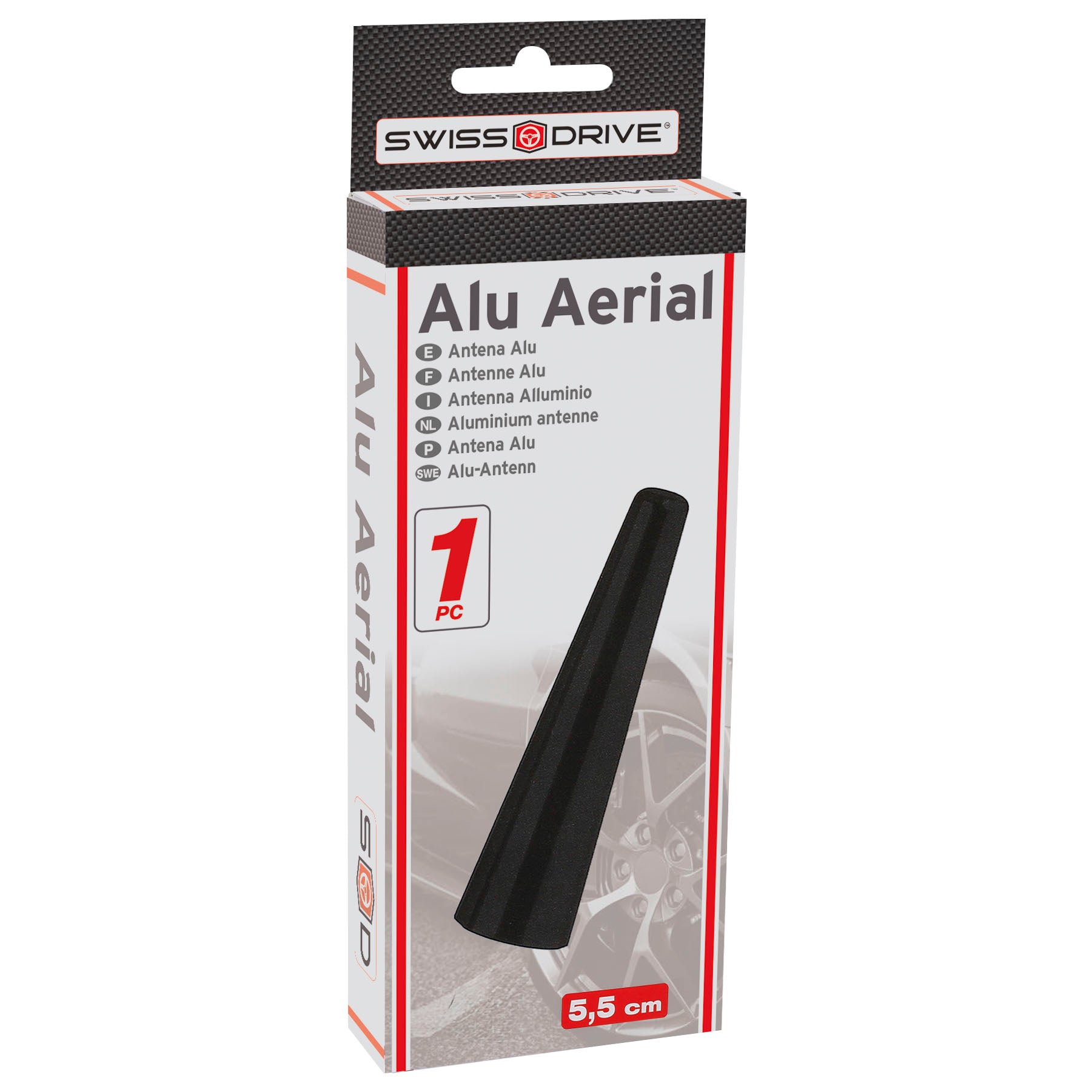 Antena Rádio Universal Race Sport " Bullet " Alumínio Preta