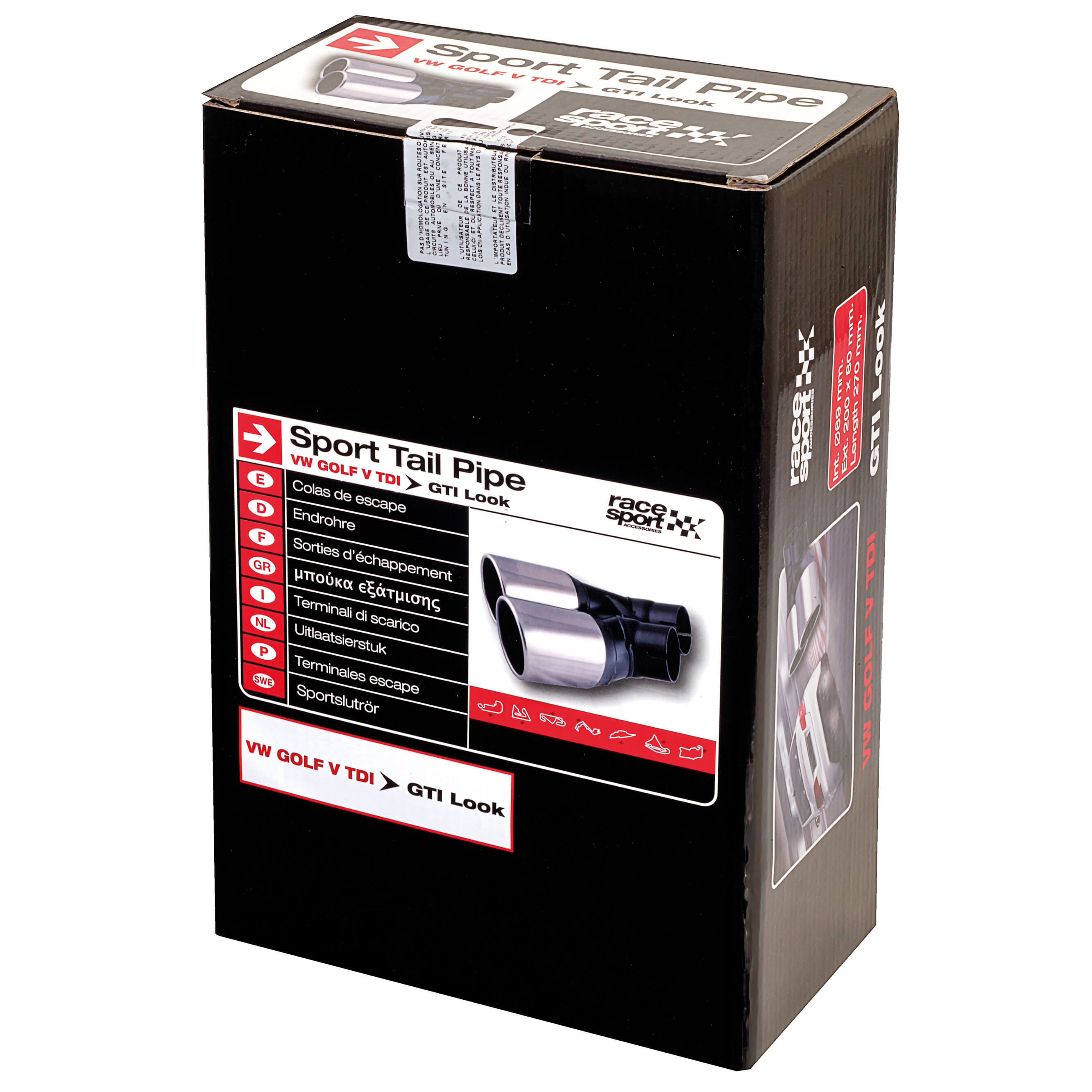 Ponteira de Escape de 2 saídas RACE SPORT