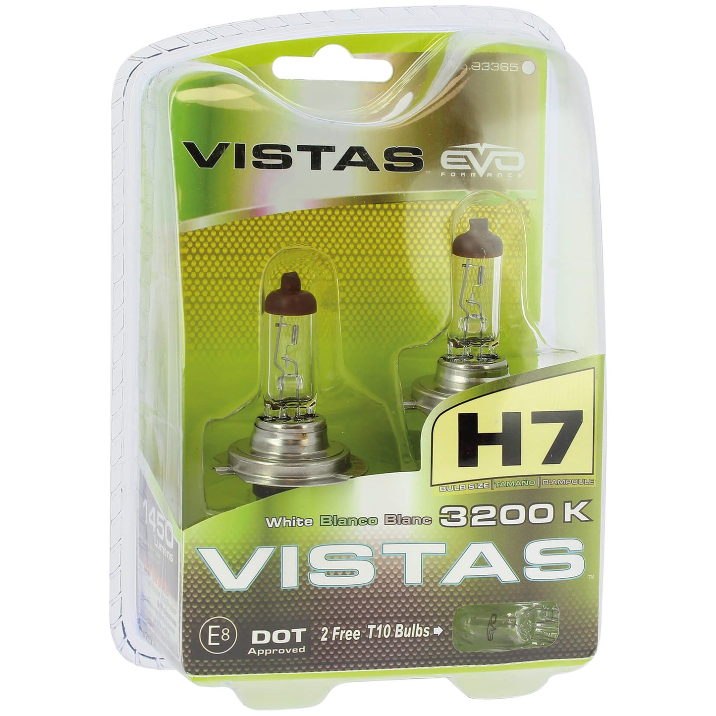 Lâmpadas EVO Vistas H7 12V 55W 3200K 2 UND + 2 Lâmpadas T10 Bulbs