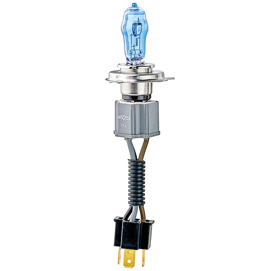 Lâmpadas EVO Alfas Intensidade Máxima H4 12V 85W 4300K 2 UND + 2 Lâmpadas Ultra White T10 Bulbs