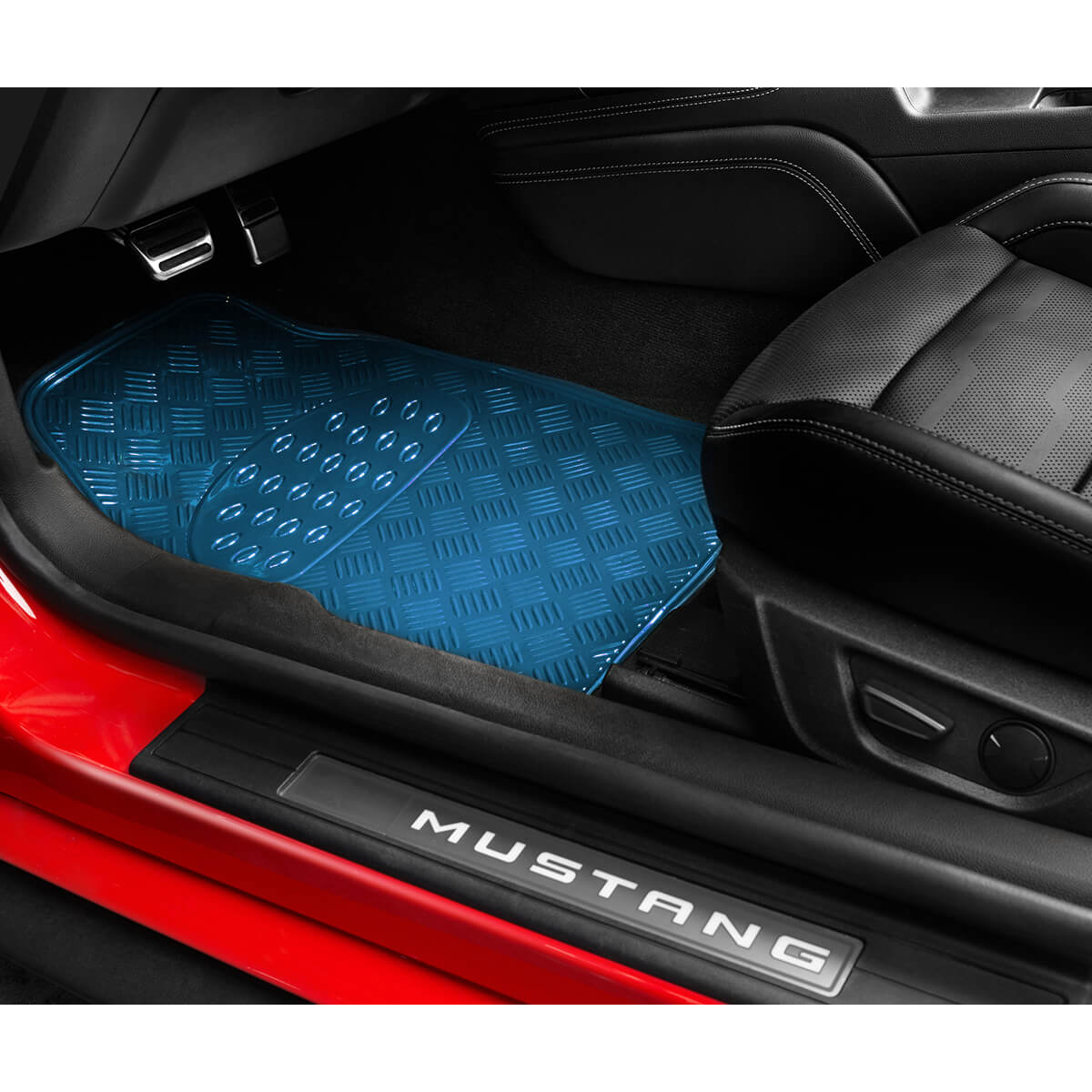 Tapete em PVC " Alumínio Azul "